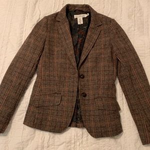 Brown Plaid Blazer